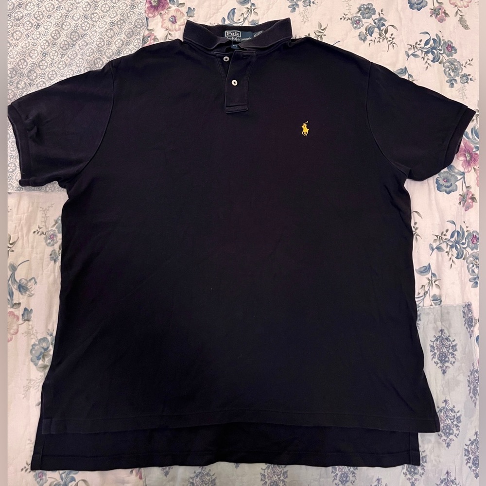 XL Ralph Lauren blue polo with yellow decal